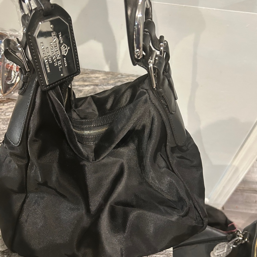 Lauren Ralph Lauren Black Slouchy Shoulder Bag